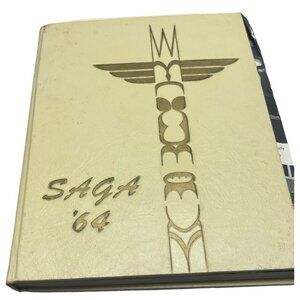 Saga 64 year book Paul Borgeson Marilyn Walker Mrs. Shahan hardcover 1964 READ